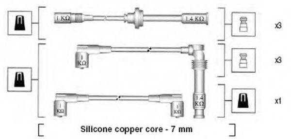 MAGNETI MARELLI 941045400525 Комплект проводов зажигания