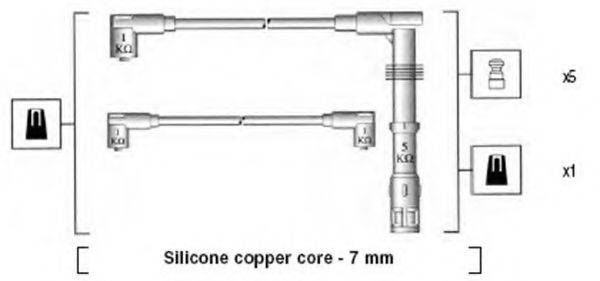 MAGNETI MARELLI 941055090534 Комплект проводов зажигания