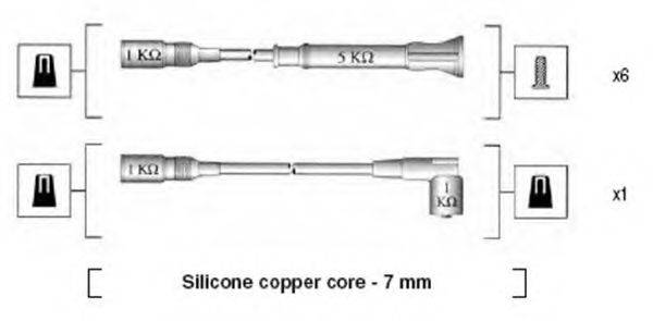 MAGNETI MARELLI 941075180556 Комплект проводов зажигания