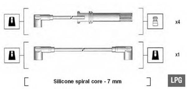 MAGNETI MARELLI 941105210644 Комплект проводов зажигания