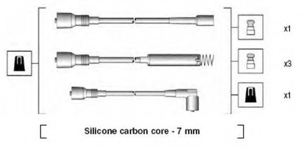 MAGNETI MARELLI 941125130667 Комплект проводов зажигания