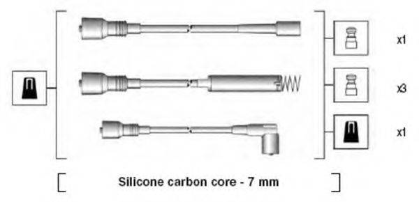 MAGNETI MARELLI 941125170671 Комплект проводов зажигания