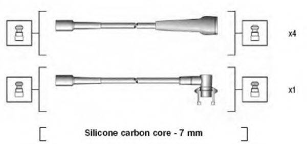 MAGNETI MARELLI 941145190716 Комплект проводов зажигания