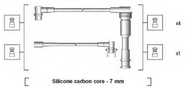 MAGNETI MARELLI 941145220719 Комплект проводов зажигания