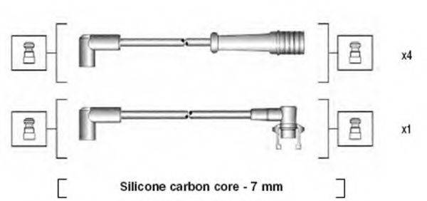 MAGNETI MARELLI 941145310728 Комплект проводов зажигания