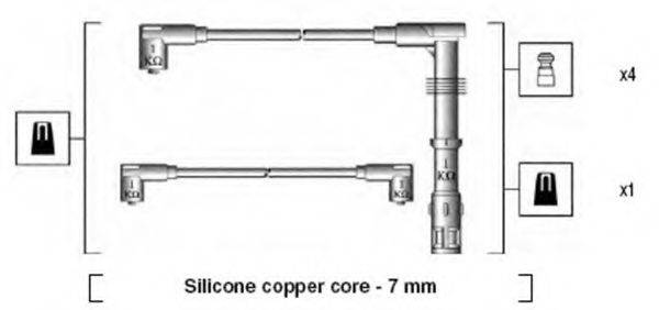 MAGNETI MARELLI 941175130754 Комплект проводов зажигания
