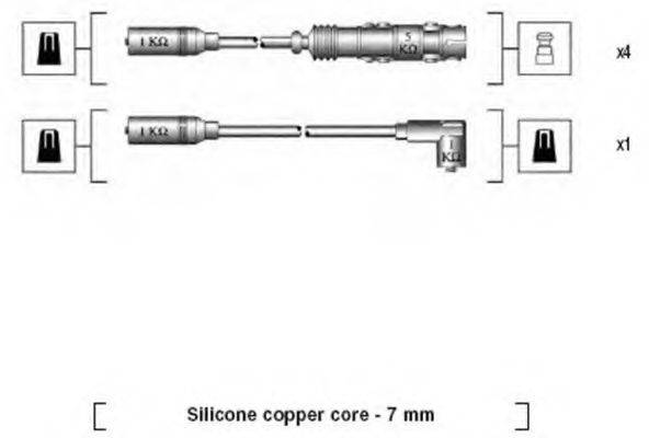 MAGNETI MARELLI 941175160757 Комплект проводов зажигания