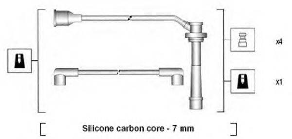 MAGNETI MARELLI 941285090845 Комплект проводов зажигания