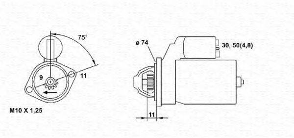 MAGNETI MARELLI 943241051010 Стартер