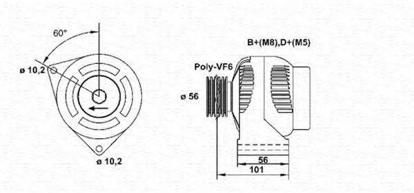 MAGNETI MARELLI 943355100010 Генератор