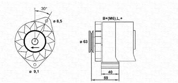 MAGNETI MARELLI 943356122010 Генератор