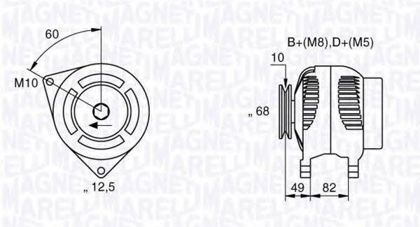 MAGNETI MARELLI 063533155000 Генератор