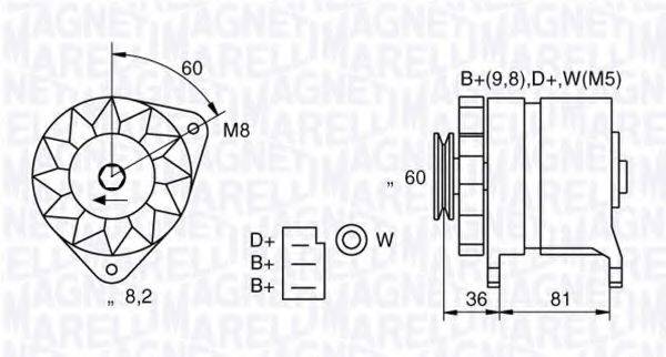 MAGNETI MARELLI 063730021010 Генератор