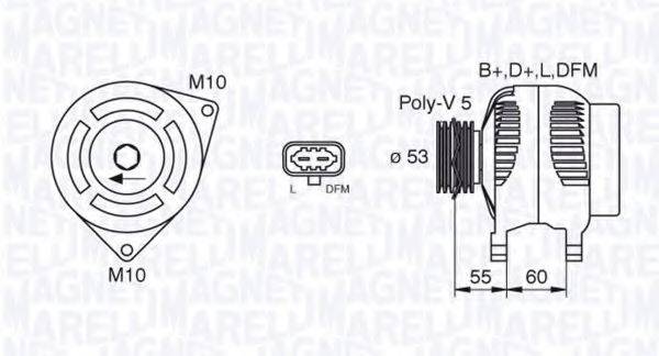 MAGNETI MARELLI 063377496010 Генератор