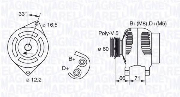 MAGNETI MARELLI 063321606010 Генератор