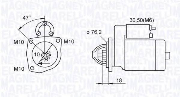 MAGNETI MARELLI 063521101040 Стартер