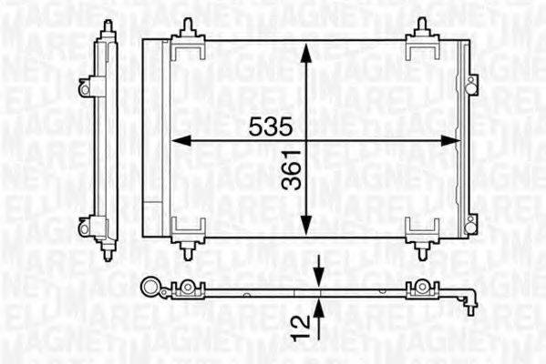 MAGNETI MARELLI 350203602000 Конденсатор, кондиционер