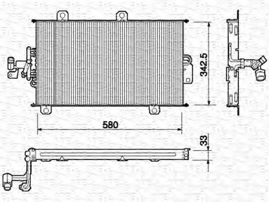 MAGNETI MARELLI 350203100000 Конденсатор, кондиционер