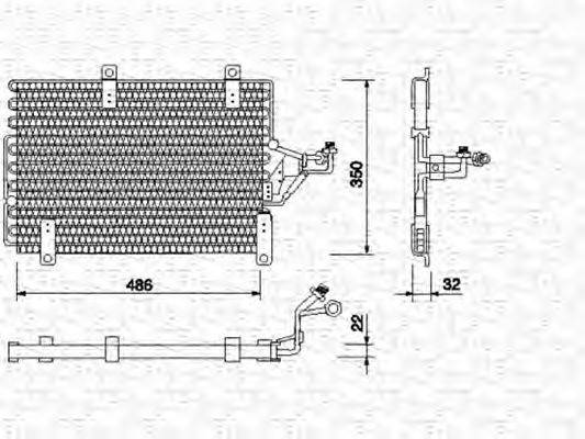 MAGNETI MARELLI 350203102000 Конденсатор, кондиционер