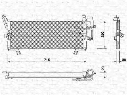 MAGNETI MARELLI 350203114000 Конденсатор, кондиционер