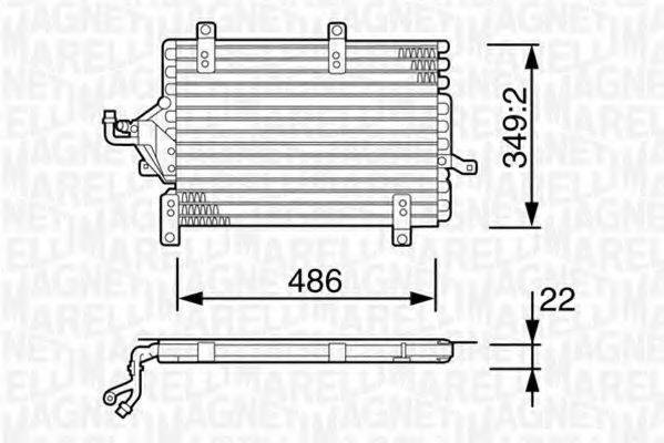 MAGNETI MARELLI 350203124000 Конденсатор, кондиционер