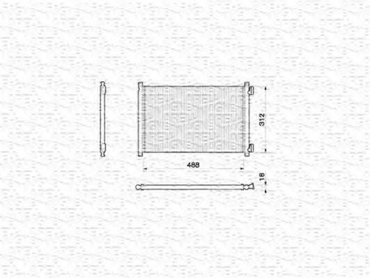 MAGNETI MARELLI 350203142000 Конденсатор, кондиционер