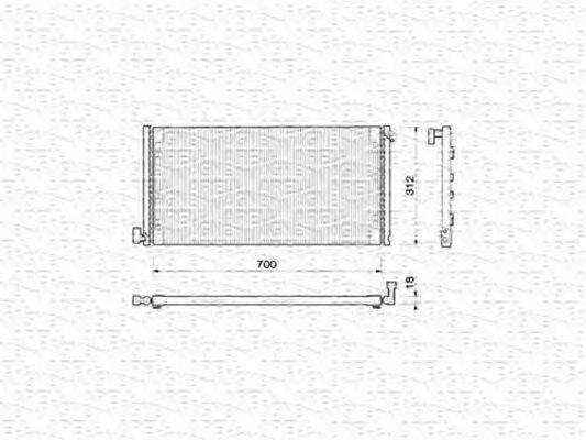 MAGNETI MARELLI 350203143000 Конденсатор, кондиционер