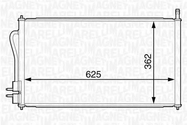 MAGNETI MARELLI 350203228000 Конденсатор, кондиционер