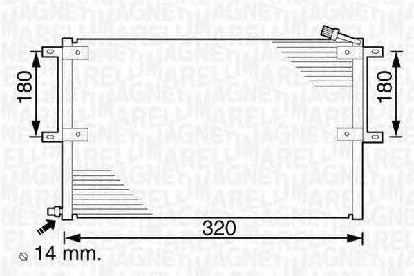 MAGNETI MARELLI 350203236000 Конденсатор, кондиционер