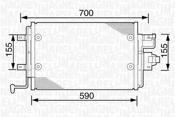 MAGNETI MARELLI 350203238000 Конденсатор, кондиционер