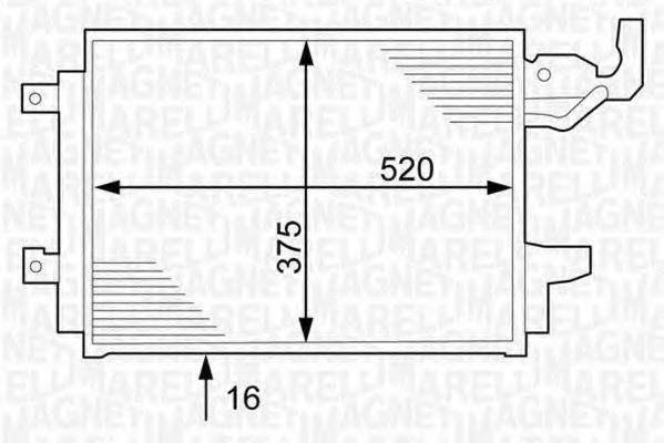 MAGNETI MARELLI 350203241000 Конденсатор, кондиционер