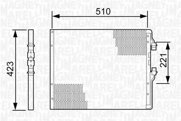 MAGNETI MARELLI 350203499000 Конденсатор, кондиционер