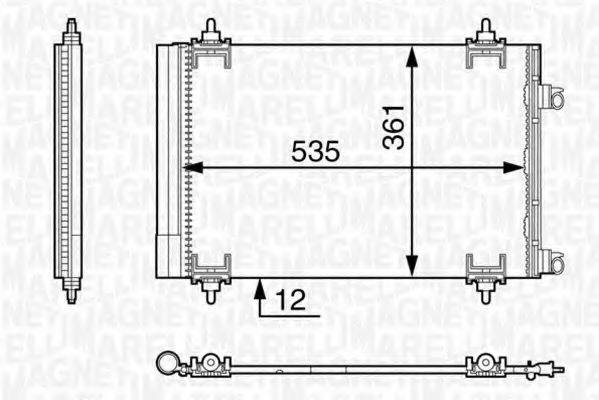 MAGNETI MARELLI 350203603000 Конденсатор, кондиционер