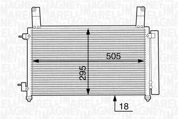 MAGNETI MARELLI 350203604000 Конденсатор, кондиционер