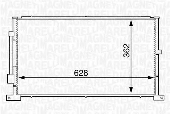 MAGNETI MARELLI 350203608000 Конденсатор, кондиционер