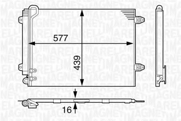 MAGNETI MARELLI 350203617000 Конденсатор, кондиционер