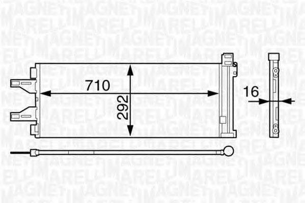 MAGNETI MARELLI 350203623000 Конденсатор, кондиционер