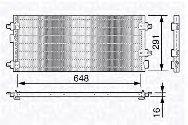 MAGNETI MARELLI 350203647000 Конденсатор, кондиционер