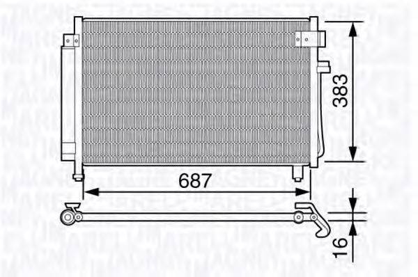 MAGNETI MARELLI 350203656000 Конденсатор, кондиционер