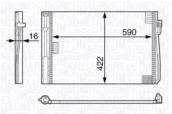 MAGNETI MARELLI 350203704000 Конденсатор, кондиционер