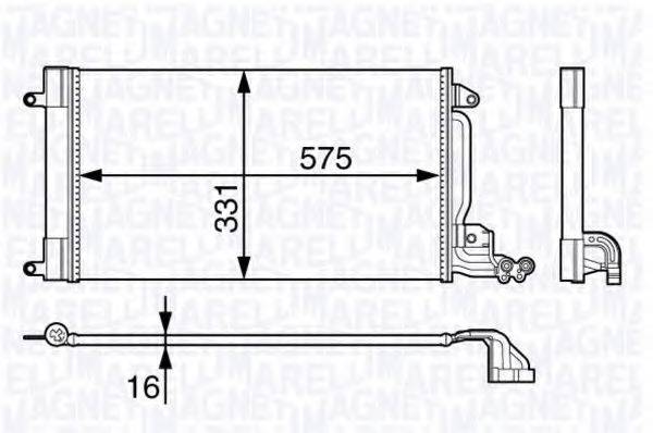 MAGNETI MARELLI 350203715000 Конденсатор, кондиционер