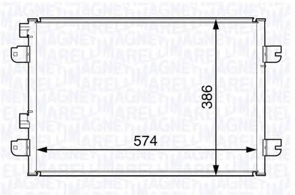 MAGNETI MARELLI 350203728000 Конденсатор, кондиционер