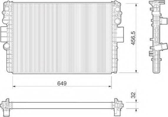 MAGNETI MARELLI 350213016000 Радиатор, охлаждение двигателя