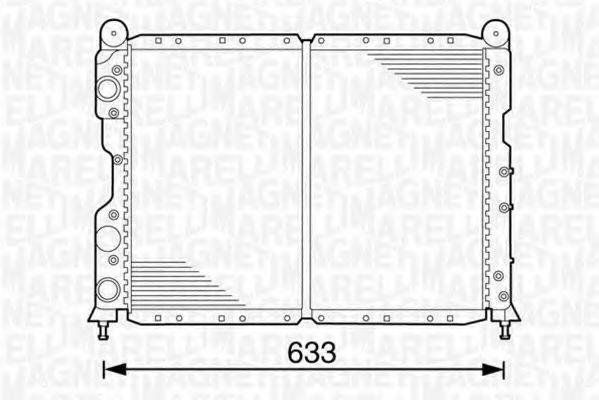 MAGNETI MARELLI 350213100100 Радиатор, охлаждение двигателя