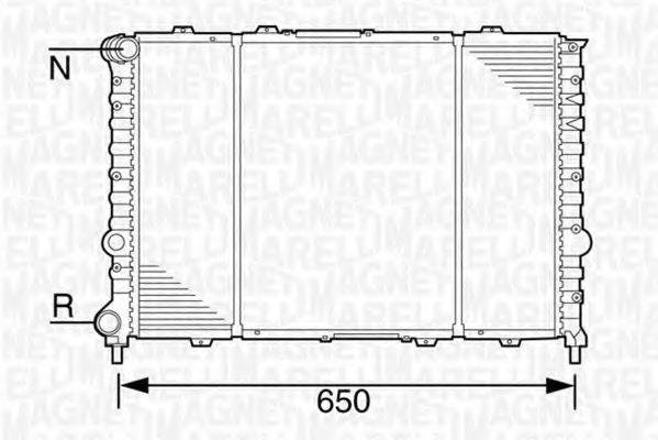 MAGNETI MARELLI 350213100600 Радиатор, охлаждение двигателя