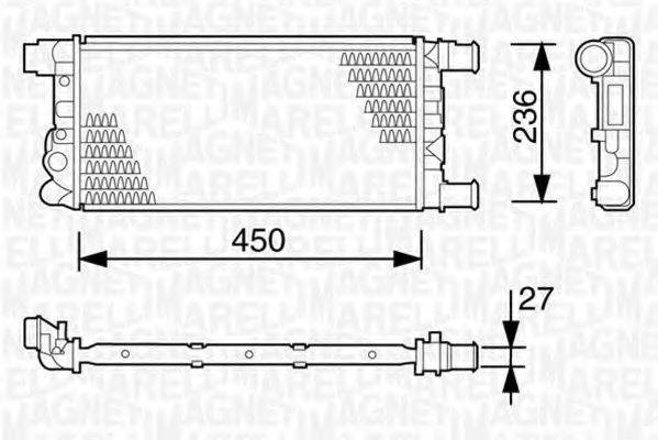 MAGNETI MARELLI 350213103000 Радиатор, охлаждение двигателя