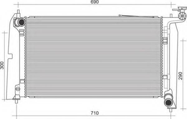 MAGNETI MARELLI 350213103800 Радиатор, охлаждение двигателя