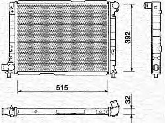 MAGNETI MARELLI 350213112000 Радиатор, охлаждение двигателя