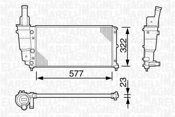 MAGNETI MARELLI 350213114003 Радиатор, охлаждение двигателя