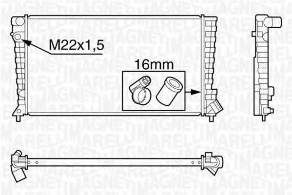 MAGNETI MARELLI 350213118200 Радиатор, охлаждение двигателя